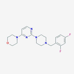 molecular formula C19H23F2N5O B6460778 4-(2-{4-[(2,4-difluorophenyl)methyl]piperazin-1-yl}pyrimidin-4-yl)morpholine CAS No. 2549036-17-9