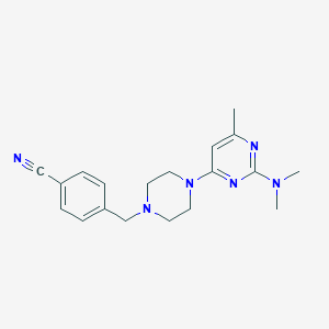 molecular formula C19H24N6 B6460779 4-({4-[2-(dimethylamino)-6-methylpyrimidin-4-yl]piperazin-1-yl}methyl)benzonitrile CAS No. 2548983-78-2