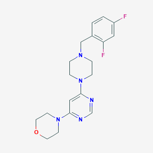 molecular formula C19H23F2N5O B6460801 4-(6-{4-[(2,4-difluorophenyl)methyl]piperazin-1-yl}pyrimidin-4-yl)morpholine CAS No. 2549004-03-5