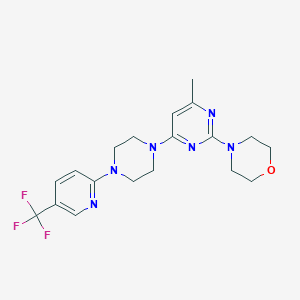 4-(4-methyl-6-{4-[5-(trifluoromethyl)pyridin-2-yl]piperazin-1-yl}pyrimidin-2-yl)morpholine