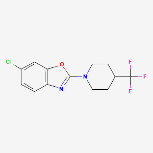 molecular formula C13H12ClF3N2O B6460834 6-chloro-2-[4-(trifluoromethyl)piperidin-1-yl]-1,3-benzoxazole CAS No. 2548994-33-6