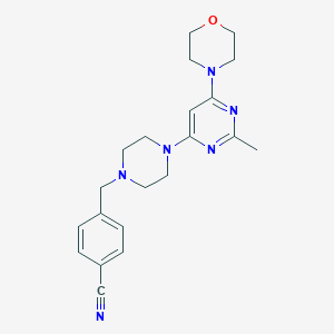 4-({4-[2-methyl-6-(morpholin-4-yl)pyrimidin-4-yl]piperazin-1-yl}methyl)benzonitrile