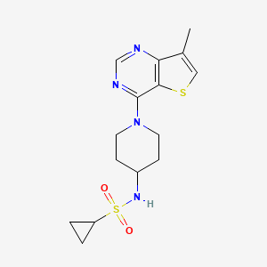 molecular formula C15H20N4O2S2 B6460865 N-(1-{7-methylthieno[3,2-d]pyrimidin-4-yl}piperidin-4-yl)cyclopropanesulfonamide CAS No. 2549037-36-5