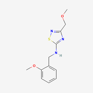 molecular formula C12H15N3O2S B6460868 3-(methoxymethyl)-N-[(2-methoxyphenyl)methyl]-1,2,4-thiadiazol-5-amine CAS No. 2549007-47-6