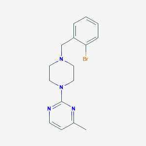 molecular formula C16H19BrN4 B6460876 2-{4-[(2-bromophenyl)methyl]piperazin-1-yl}-4-methylpyrimidine CAS No. 2548999-12-6