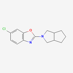 molecular formula C14H15ClN2O B6460885 6-chloro-2-{octahydrocyclopenta[c]pyrrol-2-yl}-1,3-benzoxazole CAS No. 2549023-64-3