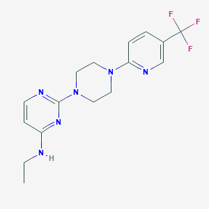 molecular formula C16H19F3N6 B6460899 N-ethyl-2-{4-[5-(trifluoromethyl)pyridin-2-yl]piperazin-1-yl}pyrimidin-4-amine CAS No. 2548983-11-3