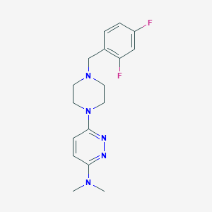 molecular formula C17H21F2N5 B6460901 6-{4-[(2,4-difluorophenyl)methyl]piperazin-1-yl}-N,N-dimethylpyridazin-3-amine CAS No. 2549020-47-3