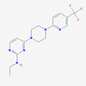molecular formula C16H19F3N6 B6460909 N-ethyl-4-{4-[5-(trifluoromethyl)pyridin-2-yl]piperazin-1-yl}pyrimidin-2-amine CAS No. 2549039-97-4