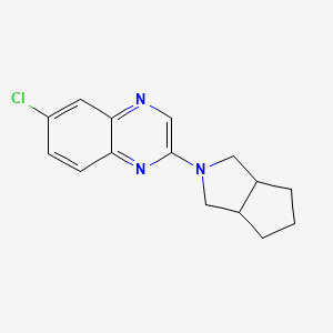molecular formula C15H16ClN3 B6460920 6-chloro-2-{octahydrocyclopenta[c]pyrrol-2-yl}quinoxaline CAS No. 2549066-35-3