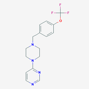 molecular formula C16H17F3N4O B6460921 4-(4-{[4-(trifluoromethoxy)phenyl]methyl}piperazin-1-yl)pyrimidine CAS No. 2549063-23-0