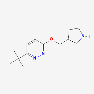 molecular formula C13H21N3O B6460923 3-tert-butyl-6-[(pyrrolidin-3-yl)methoxy]pyridazine CAS No. 2549020-43-9