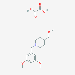 molecular formula C18H27NO7 B6460934 1-[(3,5-dimethoxyphenyl)methyl]-4-(methoxymethyl)piperidine; oxalic acid CAS No. 2549000-54-4