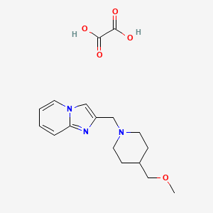 1-({imidazo[1,2-a]pyridin-2-yl}methyl)-4-(methoxymethyl)piperidine; oxalic acid
