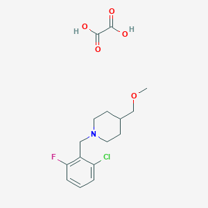 molecular formula C16H21ClFNO5 B6460953 1-[(2-chloro-6-fluorophenyl)methyl]-4-(methoxymethyl)piperidine; oxalic acid CAS No. 2549030-98-8