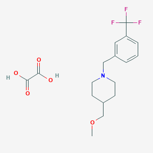 molecular formula C17H22F3NO5 B6460957 4-(methoxymethyl)-1-{[3-(trifluoromethyl)phenyl]methyl}piperidine; oxalic acid CAS No. 2549029-49-2