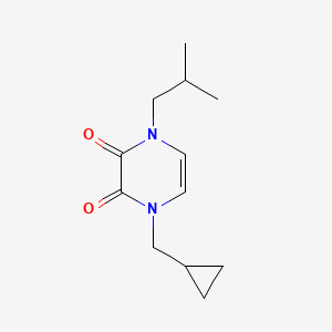 molecular formula C12H18N2O2 B6460970 1-(cyclopropylmethyl)-4-(2-methylpropyl)-1,2,3,4-tetrahydropyrazine-2,3-dione CAS No. 2548993-28-6