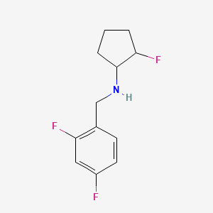 N-[(2,4-difluorophenyl)methyl]-2-fluorocyclopentan-1-amine