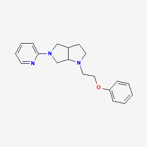 molecular formula C19H23N3O B6461029 2-[1-(2-phenoxyethyl)-octahydropyrrolo[3,4-b]pyrrol-5-yl]pyridine CAS No. 2549027-02-1