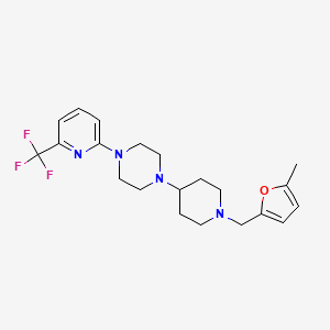 molecular formula C21H27F3N4O B6461055 1-{1-[(5-methylfuran-2-yl)methyl]piperidin-4-yl}-4-[6-(trifluoromethyl)pyridin-2-yl]piperazine CAS No. 2548978-85-2