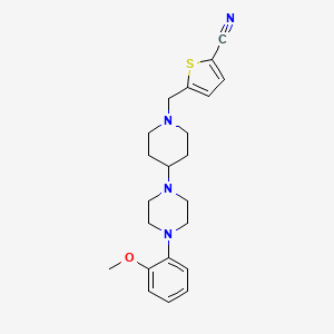 molecular formula C22H28N4OS B6461066 5-({4-[4-(2-methoxyphenyl)piperazin-1-yl]piperidin-1-yl}methyl)thiophene-2-carbonitrile CAS No. 2549042-58-0