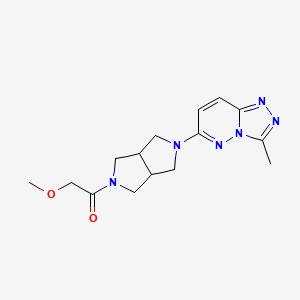 molecular formula C15H20N6O2 B6461069 2-methoxy-1-(5-{3-methyl-[1,2,4]triazolo[4,3-b]pyridazin-6-yl}-octahydropyrrolo[3,4-c]pyrrol-2-yl)ethan-1-one CAS No. 2548994-67-6