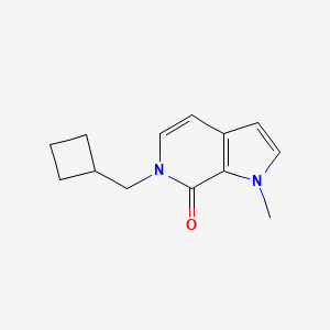 molecular formula C13H16N2O B6461072 6-(cyclobutylmethyl)-1-methyl-1H,6H,7H-pyrrolo[2,3-c]pyridin-7-one CAS No. 2549012-72-6