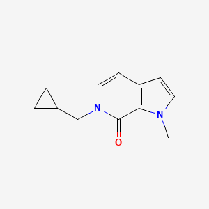 molecular formula C12H14N2O B6461079 6-(cyclopropylmethyl)-1-methyl-1H,6H,7H-pyrrolo[2,3-c]pyridin-7-one CAS No. 2549012-84-0