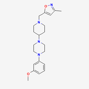 molecular formula C21H30N4O2 B6461085 1-(3-methoxyphenyl)-4-{1-[(3-methyl-1,2-oxazol-5-yl)methyl]piperidin-4-yl}piperazine CAS No. 2548977-04-2