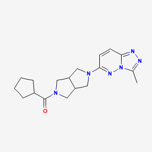 molecular formula C18H24N6O B6461087 2-cyclopentanecarbonyl-5-{3-methyl-[1,2,4]triazolo[4,3-b]pyridazin-6-yl}-octahydropyrrolo[3,4-c]pyrrole CAS No. 2549046-77-5
