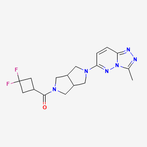 molecular formula C17H20F2N6O B6461088 2-(3,3-difluorocyclobutanecarbonyl)-5-{3-methyl-[1,2,4]triazolo[4,3-b]pyridazin-6-yl}-octahydropyrrolo[3,4-c]pyrrole CAS No. 2549009-74-5