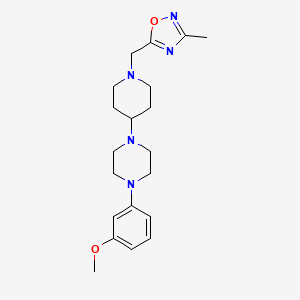 molecular formula C20H29N5O2 B6461103 1-(3-methoxyphenyl)-4-{1-[(3-methyl-1,2,4-oxadiazol-5-yl)methyl]piperidin-4-yl}piperazine CAS No. 2549053-08-7