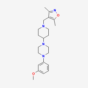 molecular formula C22H32N4O2 B6461106 1-{1-[(3,5-dimethyl-1,2-oxazol-4-yl)methyl]piperidin-4-yl}-4-(3-methoxyphenyl)piperazine CAS No. 2549025-98-9