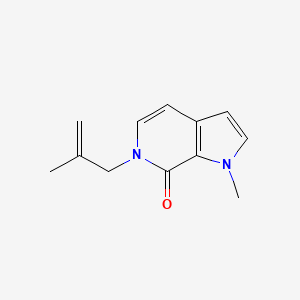 molecular formula C12H14N2O B6461111 1-methyl-6-(2-methylprop-2-en-1-yl)-1H,6H,7H-pyrrolo[2,3-c]pyridin-7-one CAS No. 2549027-90-7