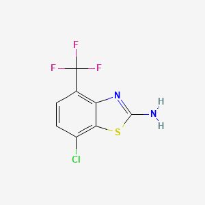 molecular formula C8H4ClF3N2S B6461158 7-chloro-4-(trifluoromethyl)-1,3-benzothiazol-2-amine CAS No. 2549013-29-6