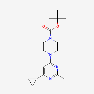 molecular formula C17H26N4O2 B6461182 tert-butyl 4-(6-cyclopropyl-2-methylpyrimidin-4-yl)piperazine-1-carboxylate CAS No. 2548993-96-8