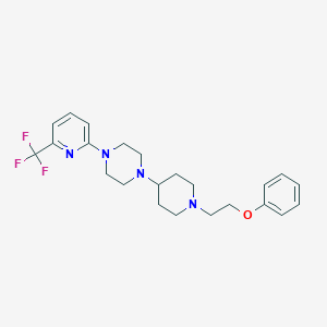 molecular formula C23H29F3N4O B6461195 1-[1-(2-phenoxyethyl)piperidin-4-yl]-4-[6-(trifluoromethyl)pyridin-2-yl]piperazine CAS No. 2549004-50-2
