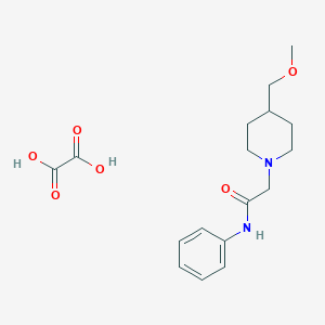 molecular formula C17H24N2O6 B6461211 2-[4-(methoxymethyl)piperidin-1-yl]-N-phenylacetamide; oxalic acid CAS No. 2548992-71-6