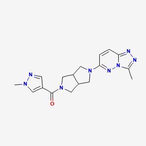 molecular formula C17H20N8O B6461218 1-methyl-4-(5-{3-methyl-[1,2,4]triazolo[4,3-b]pyridazin-6-yl}-octahydropyrrolo[3,4-c]pyrrole-2-carbonyl)-1H-pyrazole CAS No. 2549004-02-4
