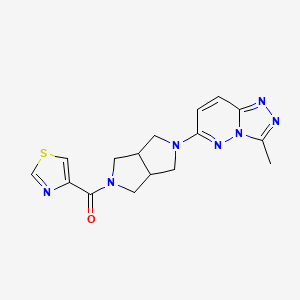 molecular formula C16H17N7OS B6461240 4-(5-{3-methyl-[1,2,4]triazolo[4,3-b]pyridazin-6-yl}-octahydropyrrolo[3,4-c]pyrrole-2-carbonyl)-1,3-thiazole CAS No. 2549046-96-8
