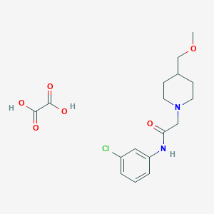 molecular formula C17H23ClN2O6 B6461260 N-(3-chlorophenyl)-2-[4-(methoxymethyl)piperidin-1-yl]acetamide; oxalic acid CAS No. 2549039-19-0