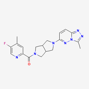 molecular formula C19H20FN7O B6461301 5-fluoro-4-methyl-2-(5-{3-methyl-[1,2,4]triazolo[4,3-b]pyridazin-6-yl}-octahydropyrrolo[3,4-c]pyrrole-2-carbonyl)pyridine CAS No. 2549018-32-6