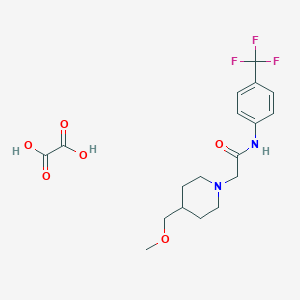B6461309 2-[4-(methoxymethyl)piperidin-1-yl]-N-[4-(trifluoromethyl)phenyl]acetamide; oxalic acid CAS No. 2549051-67-2