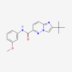 molecular formula C18H20N4O2 B6461330 2-tert-butyl-N-(3-methoxyphenyl)imidazo[1,2-b]pyridazine-6-carboxamide CAS No. 2549055-67-4