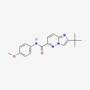 molecular formula C18H20N4O2 B6461332 2-tert-butyl-N-(4-methoxyphenyl)imidazo[1,2-b]pyridazine-6-carboxamide CAS No. 2549006-71-3