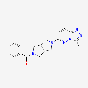 molecular formula C19H20N6O B6461338 2-benzoyl-5-{3-methyl-[1,2,4]triazolo[4,3-b]pyridazin-6-yl}-octahydropyrrolo[3,4-c]pyrrole CAS No. 2548976-02-7