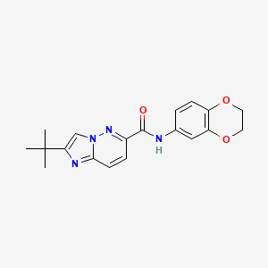 molecular formula C19H20N4O3 B6461340 2-tert-butyl-N-(2,3-dihydro-1,4-benzodioxin-6-yl)imidazo[1,2-b]pyridazine-6-carboxamide CAS No. 2549019-56-7