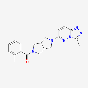 molecular formula C20H22N6O B6461347 2-{3-methyl-[1,2,4]triazolo[4,3-b]pyridazin-6-yl}-5-(2-methylbenzoyl)-octahydropyrrolo[3,4-c]pyrrole CAS No. 2548999-59-1