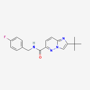 molecular formula C18H19FN4O B6461373 2-tert-butyl-N-[(4-fluorophenyl)methyl]imidazo[1,2-b]pyridazine-6-carboxamide CAS No. 2548995-06-6