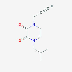 1-(2-methylpropyl)-4-(prop-2-yn-1-yl)-1,2,3,4-tetrahydropyrazine-2,3-dione
